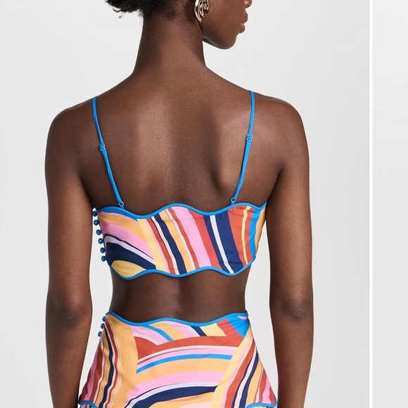 FARM Rio Multicolor Striped Crop Top - Picture 2 of 3